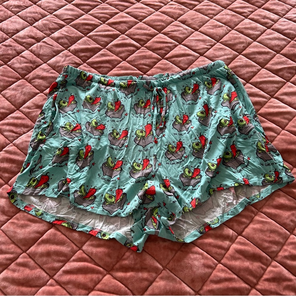 MeUndies Guacamole Lounge Shorts, EUC